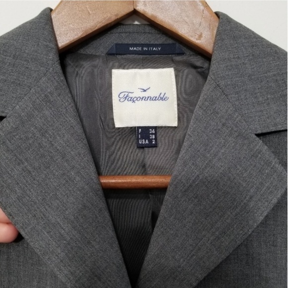 Faconnable blazer gray size 2 - Picture 2 of 6